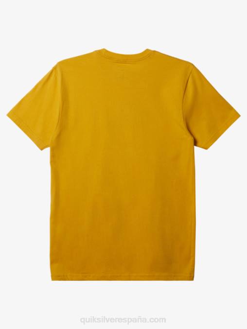 amarillo yema playera con logo de comp D6T4D195 hombres Quiksilver