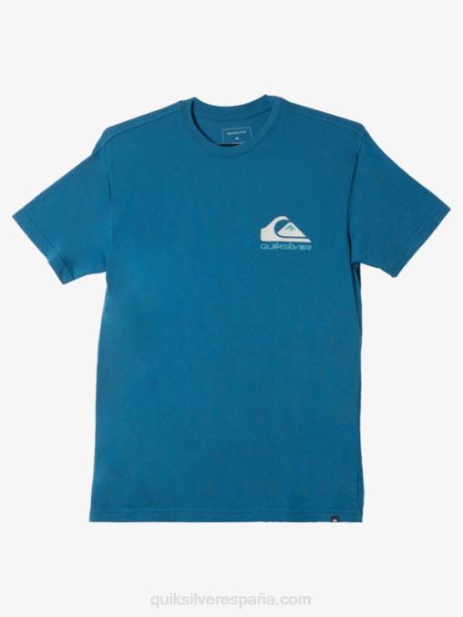 azul marroquí camiseta con logo omni D6T4D985 hombres Quiksilver