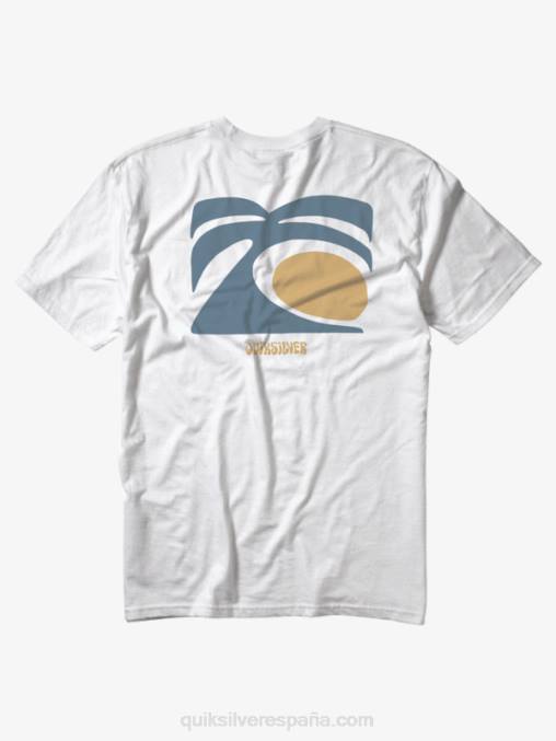 blanco antiguo camiseta artes en las palmas D6T4D1100 hombres Quiksilver