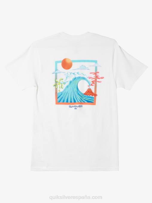 blanco camiseta con fondo de océano D6T4D1477 hombres Quiksilver
