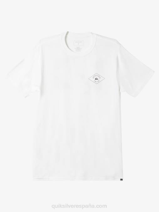 blanco camiseta con lineas circulares D6T4D1119 hombres Quiksilver