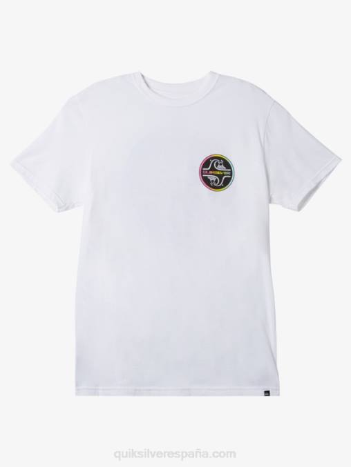 blanco camiseta con motivo de burbujas D6T4D1027 hombres Quiksilver
