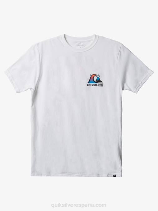 blanco camiseta de la curva del río D6T4D1518 hombres Quiksilver