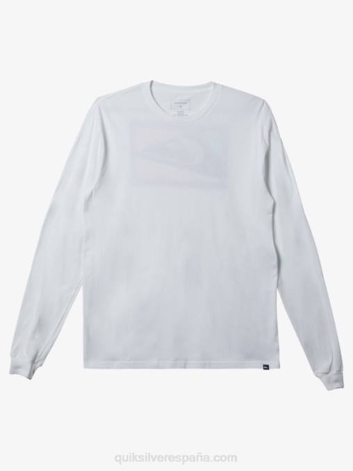 blanco camiseta de manga larga con estampado degradado D6T4D437 hombres Quiksilver