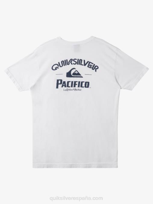 blanco camiseta de tirador directo D6T4D7 hombres Quiksilver x Pacifico