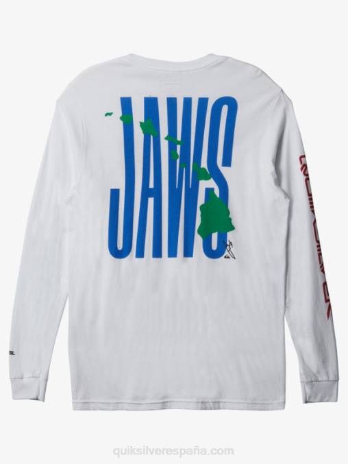 blanco camiseta mandíbulas gran ola desafío ls D6T4D1425 hombres Quiksilver