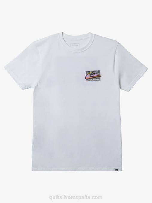 blanco camiseta retro desteñida D6T4D1110 hombres Quiksilver