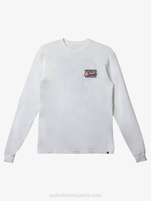 blanco camiseta retro desteñida D6T4D1214 hombres Quiksilver