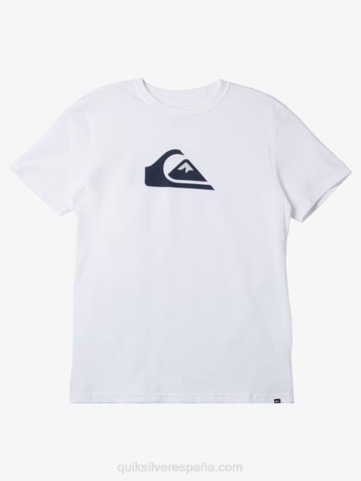 blanco playera con logo de comp D6T4D190 hombres Quiksilver