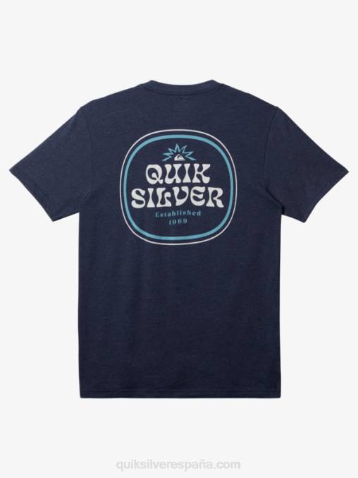 blazer azul marino jaspeado camiseta enmarcada D6T4D184 hombres Quiksilver