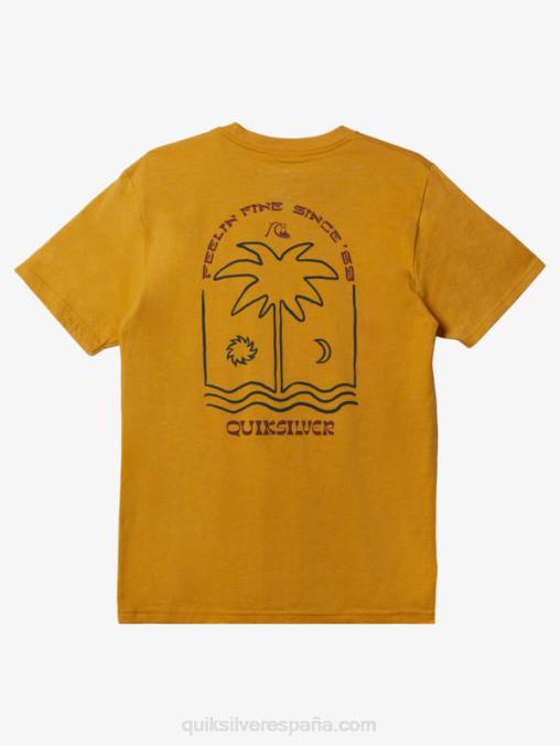 brezo dorado brillante camiseta nueva toma mod D6T4D1073 hombres Quiksilver