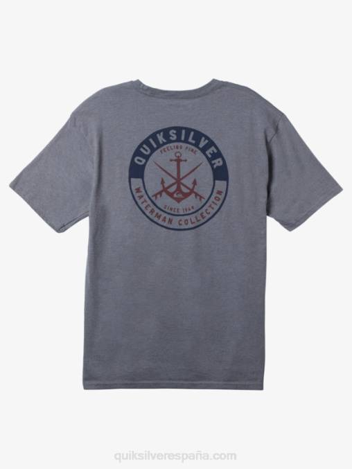 brezo gris medio camiseta de sesiones despreocupadas de waterman D6T4D1483 hombres Quiksilver