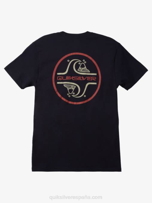chaqueta azul marino camiseta con motivo de burbujas D6T4D1025 hombres Quiksilver