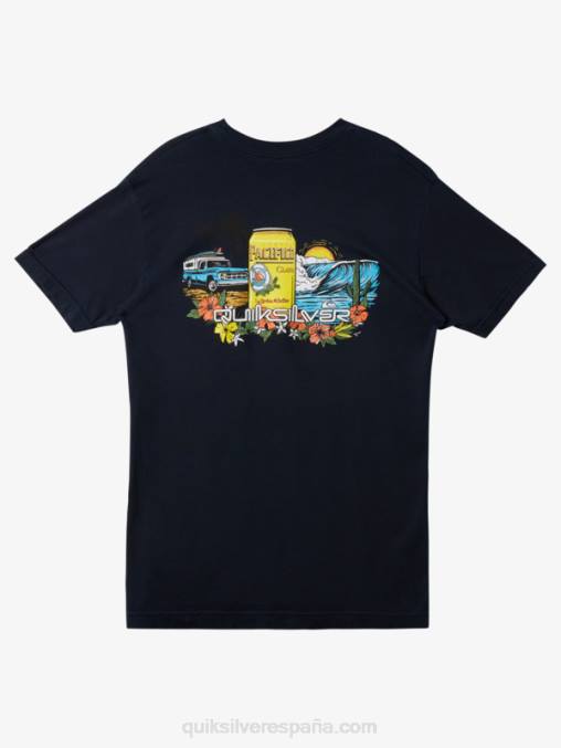 chaqueta azul marino camiseta de encierro D6T4D1 hombres Quiksilver x Pacifico
