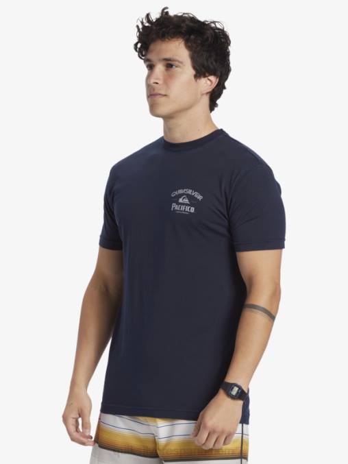 chaqueta azul marino camiseta de encierro D6T4D1 hombres Quiksilver x Pacifico