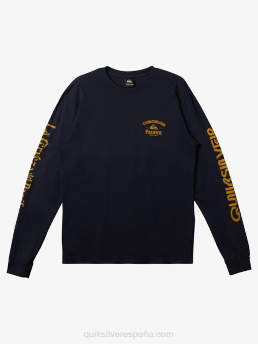 chaqueta azul marino camiseta de manga larga tirador recto D6T4D6 hombres Quiksilver x Pacifico
