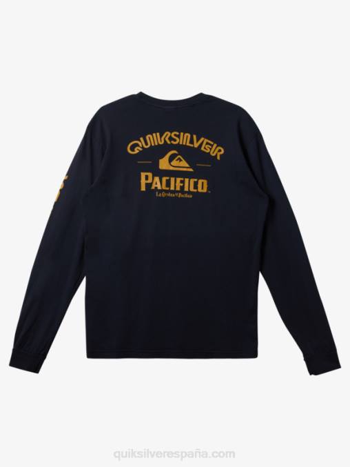 chaqueta azul marino camiseta de manga larga tirador recto D6T4D6 hombres Quiksilver x Pacifico