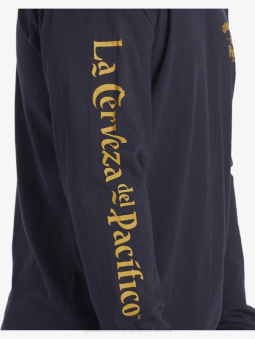 chaqueta azul marino camiseta de manga larga tirador recto D6T4D6 hombres Quiksilver x Pacifico