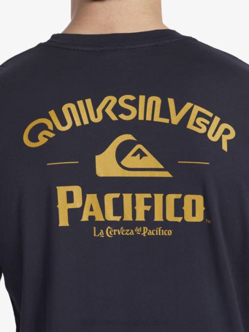 chaqueta azul marino camiseta de manga larga tirador recto D6T4D6 hombres Quiksilver x Pacifico