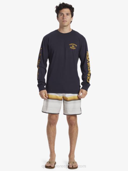 chaqueta azul marino camiseta de manga larga tirador recto D6T4D6 hombres Quiksilver x Pacifico