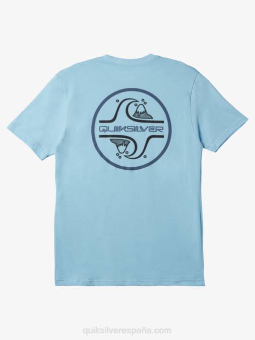 cielo azul camiseta con motivo de burbujas D6T4D1026 hombres Quiksilver
