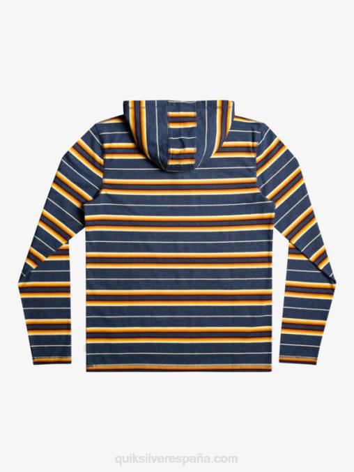 insignia última oportunidad raya última oportunidad camiseta de manga larga con capucha D6T4D1862 hombres Quiksilver