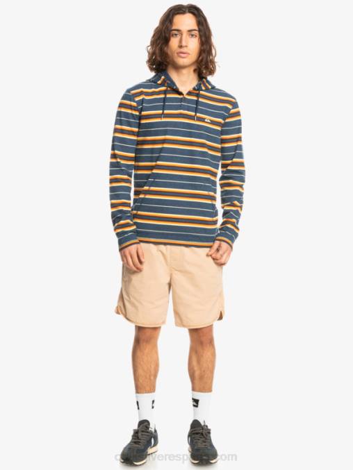 insignia última oportunidad raya última oportunidad camiseta de manga larga con capucha D6T4D1862 hombres Quiksilver