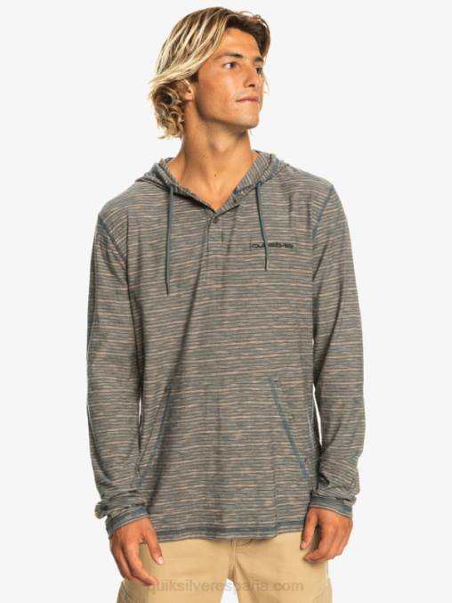 kentin pizarra oscura camiseta de manga larga con capucha D6T4D1353 hombres Quiksilver