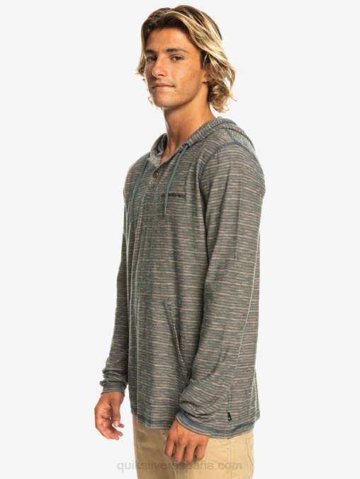 kentin pizarra oscura camiseta de manga larga con capucha D6T4D1353 hombres Quiksilver