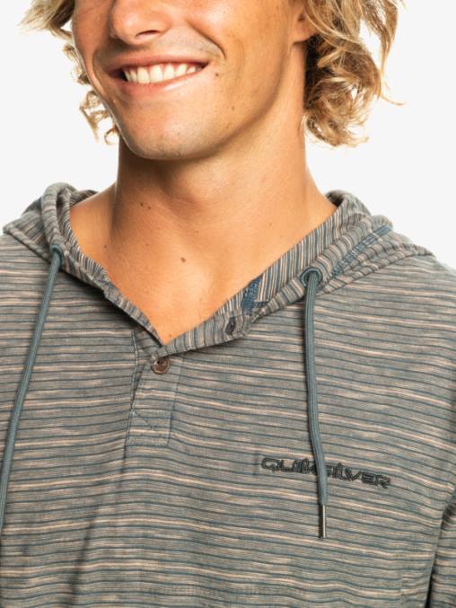 kentin pizarra oscura camiseta de manga larga con capucha D6T4D1353 hombres Quiksilver