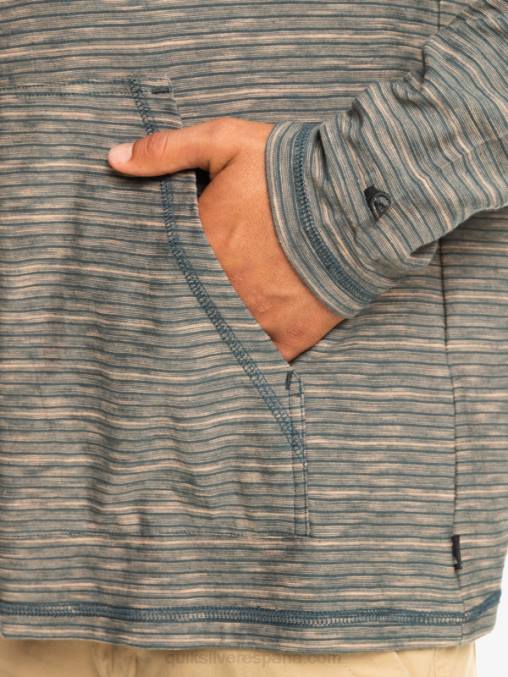 kentin pizarra oscura camiseta de manga larga con capucha D6T4D1353 hombres Quiksilver