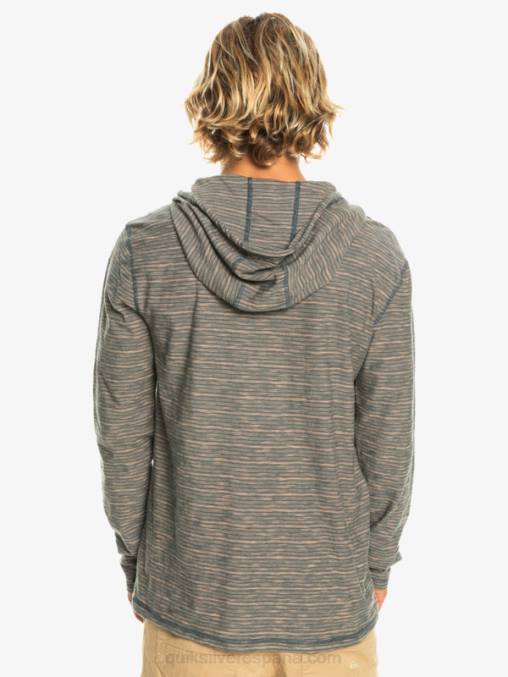 kentin pizarra oscura camiseta de manga larga con capucha D6T4D1353 hombres Quiksilver