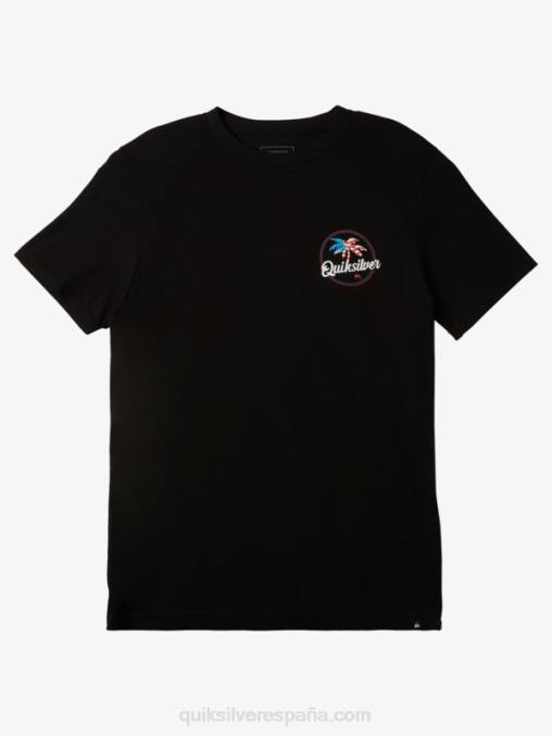 negro camiseta con brisa de palma D6T4D237 hombres Quiksilver