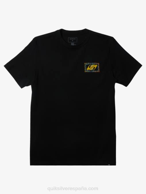negro camiseta con eco de ritmo D6T4D720 hombres Quiksilver