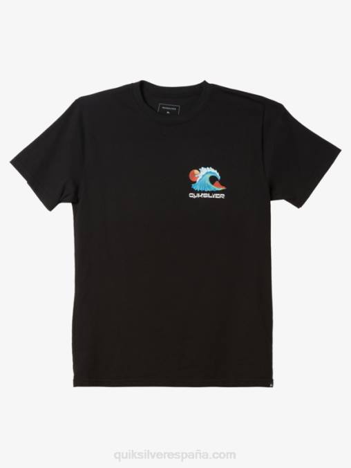 negro camiseta con fondo de océano D6T4D1476 hombres Quiksilver