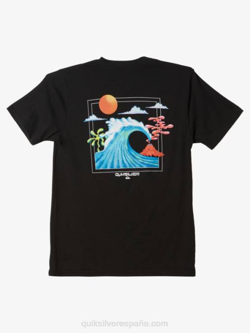 negro camiseta con fondo de océano D6T4D1476 hombres Quiksilver