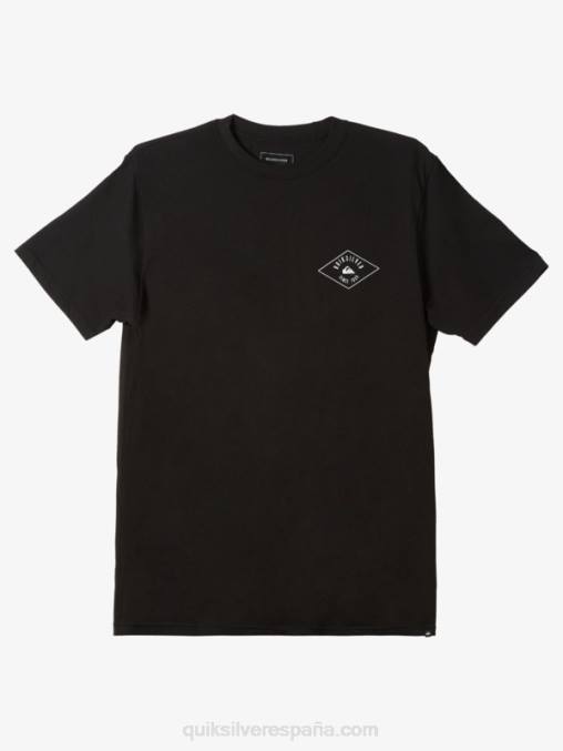 negro camiseta con lineas circulares D6T4D1118 hombres Quiksilver