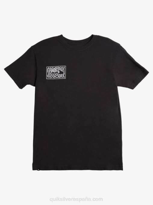negro camiseta con logo D6T4D983 hombres Quiksilver