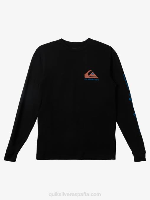 negro camiseta con logo omni D6T4D296 hombres Quiksilver