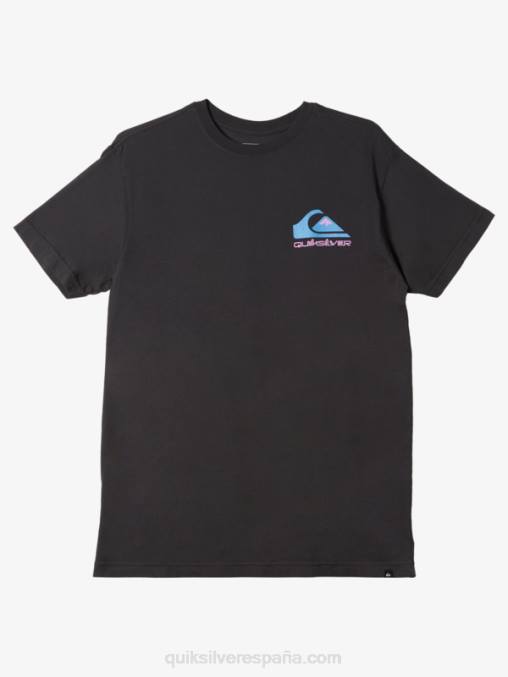negro camiseta con logo omni D6T4D984 hombres Quiksilver