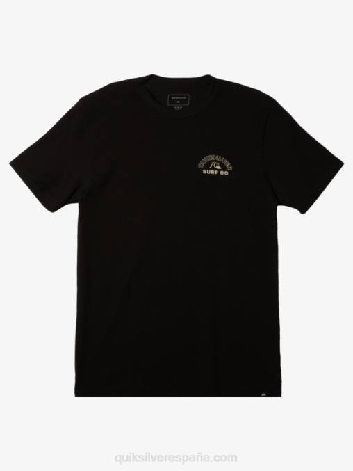 negro camiseta de giro atemporal D6T4D106 hombres Quiksilver