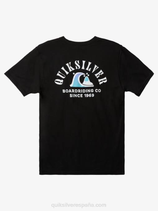 negro camiseta de la curva del río D6T4D1517 hombres Quiksilver