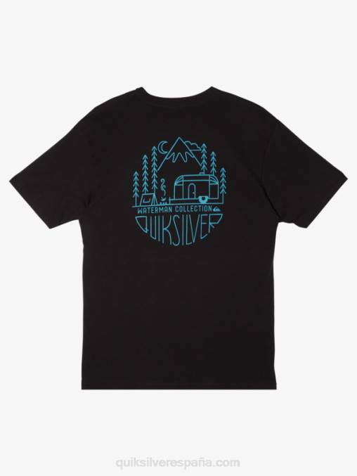 negro camiseta de vida al aire libre waterman D6T4D56 hombres Quiksilver