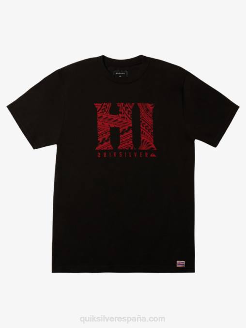 negro camiseta isleña de hawaii D6T4D1103 hombres Quiksilver
