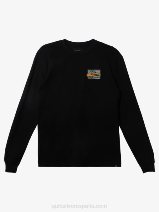 negro camiseta retro desteñida D6T4D1213 hombres Quiksilver