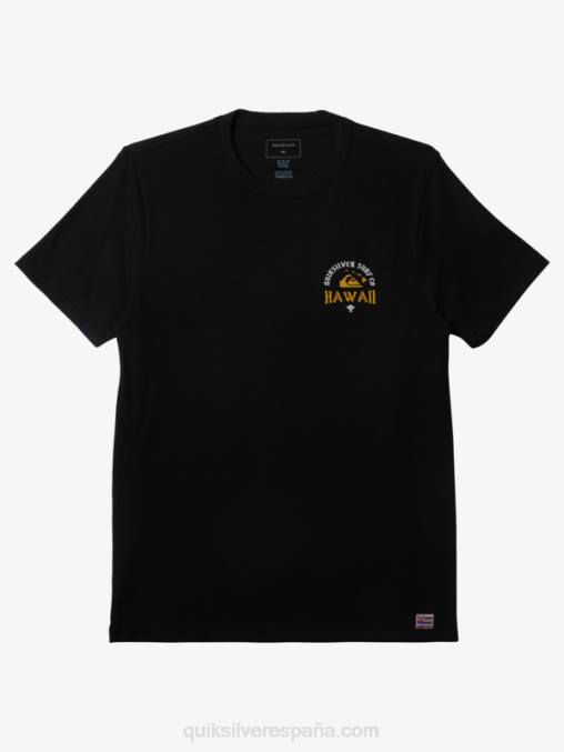 negro hawaii gallo real camiseta D6T4D672 hombres Quiksilver