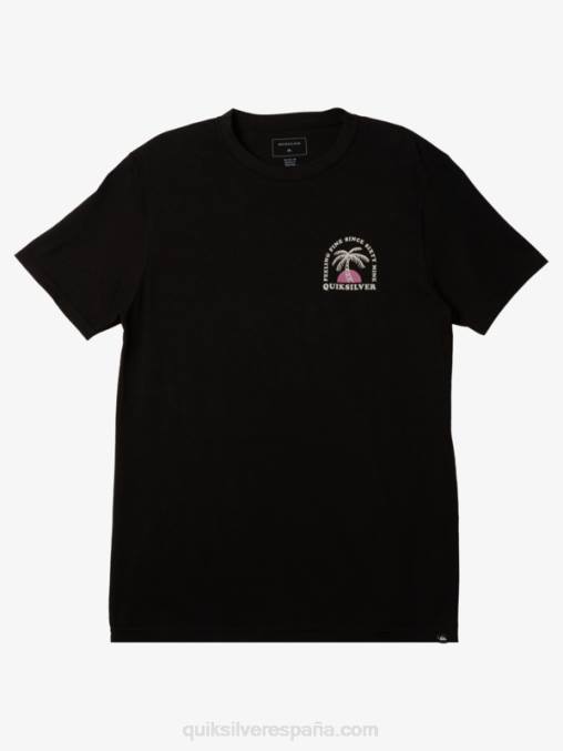 negro la camiseta ondulada D6T4D187 hombres Quiksilver