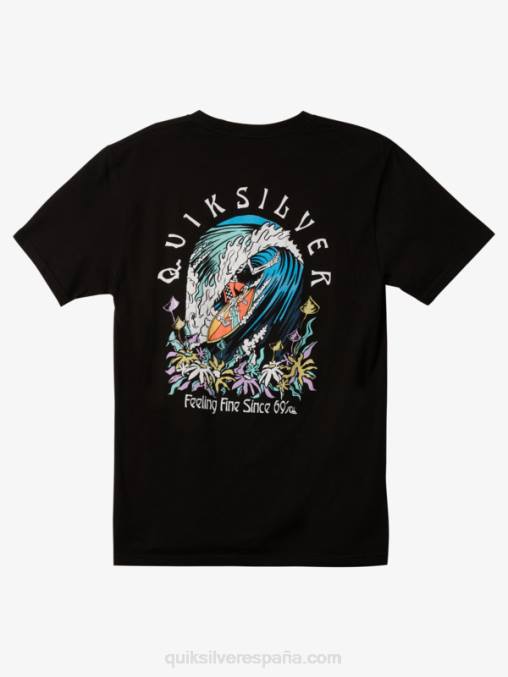 negro la camiseta original del barril D6T4D1172 hombres Quiksilver