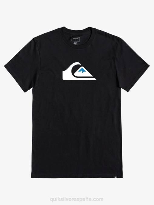 negro playera con logo de comp D6T4D1383 hombres Quiksilver