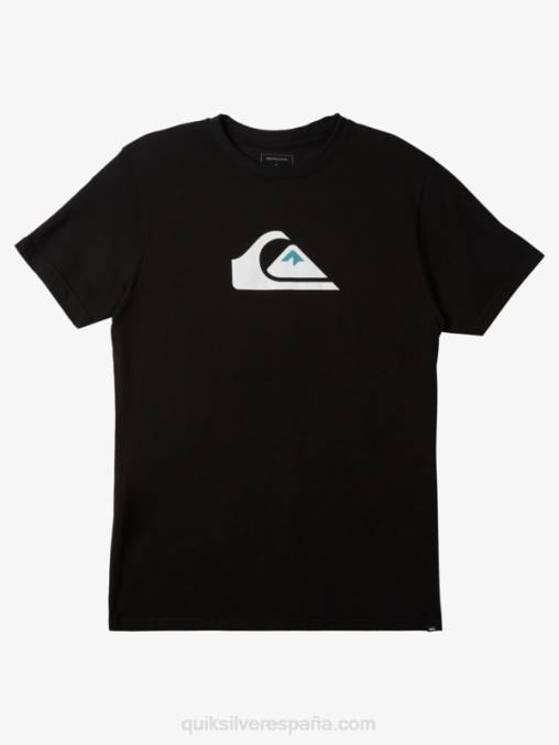 negro playera con logo de comp D6T4D189 hombres Quiksilver